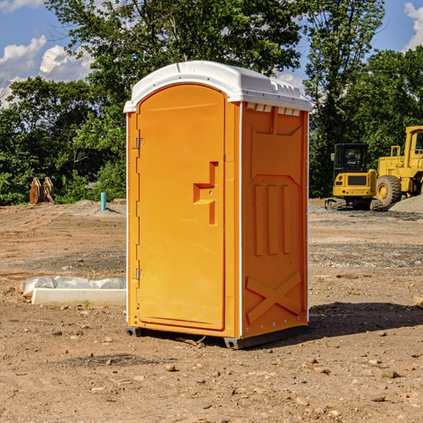 can i customize the exterior of the porta potties with my event logo or branding in Onaway Idaho